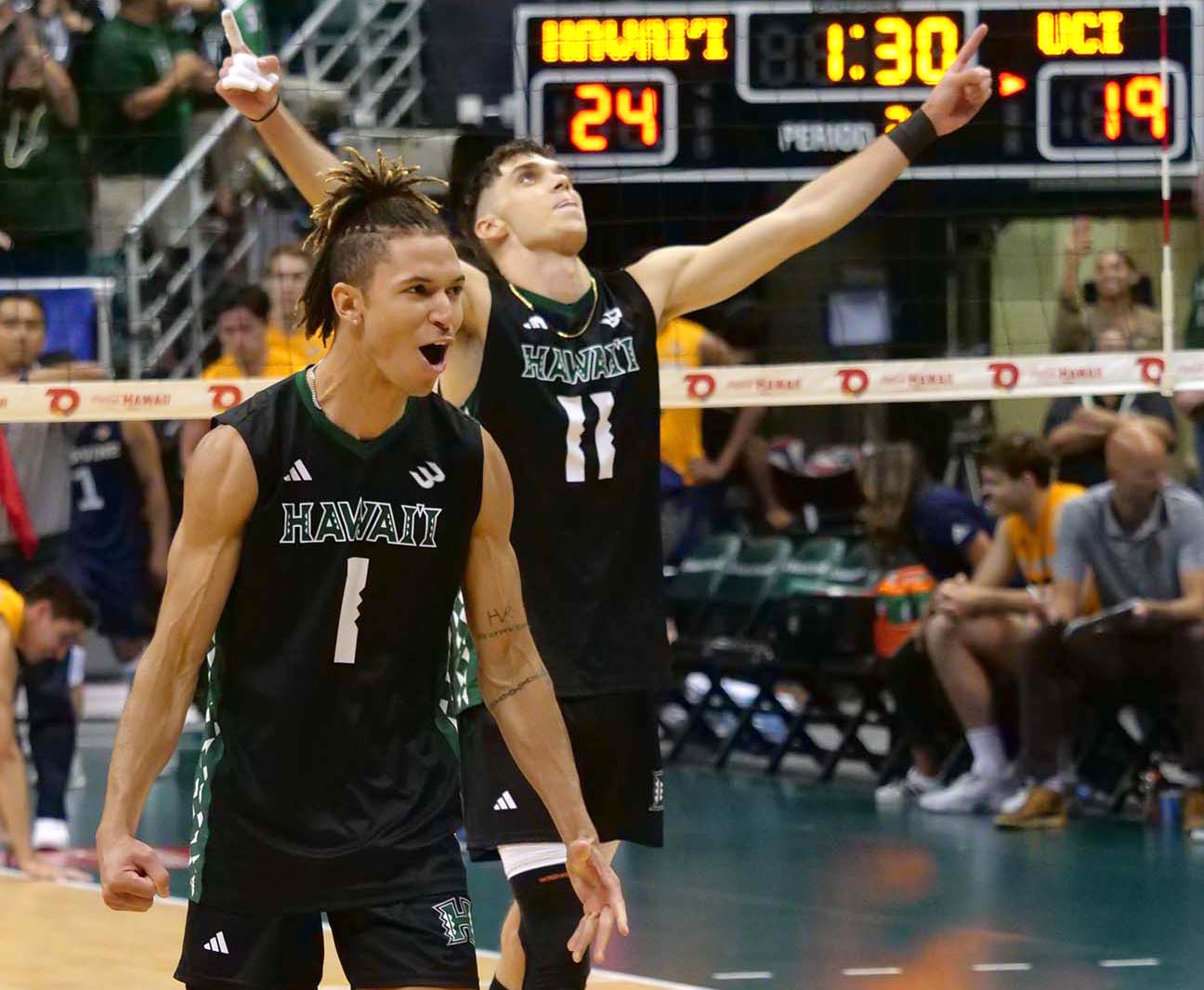 Hawaii Warriors Men's Volleyball Team Defeats UC Irvine